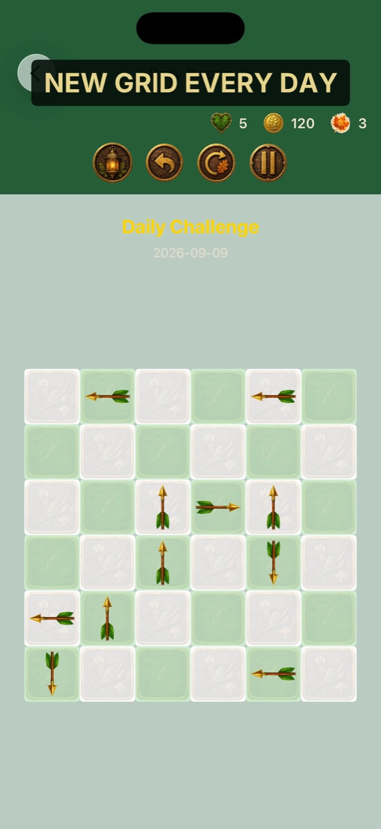 Sherwood Arrows — a new grid every day